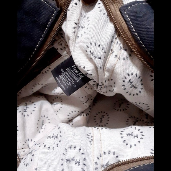 Myra Handbag Western Boho Cowhide Crossbody Leather & Canvas Cowgirl Zip Up Bag - Picture 14 of 16